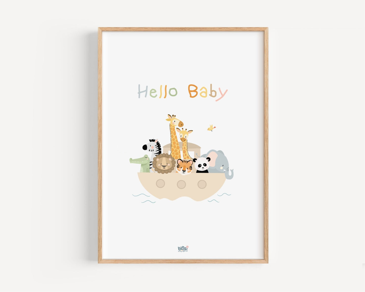 Affiche Illustrée "Arche de Noé" - Lune Trois - Quarts