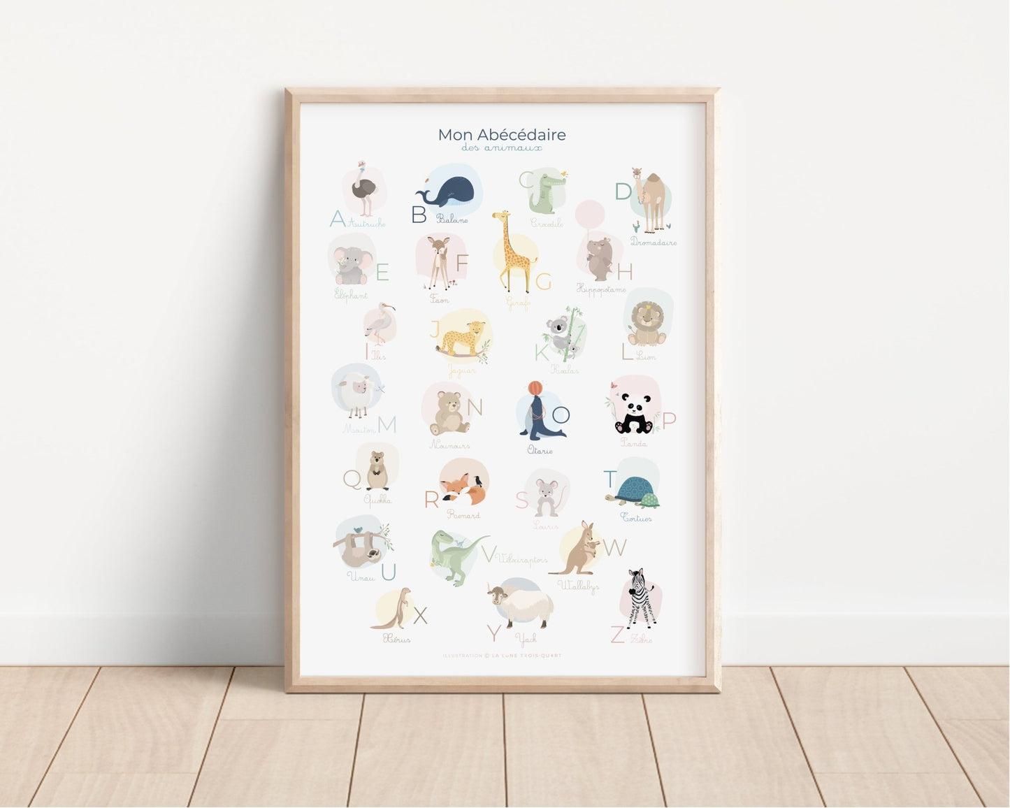 Abécédaire des animaux - Lune Trois - Quarts