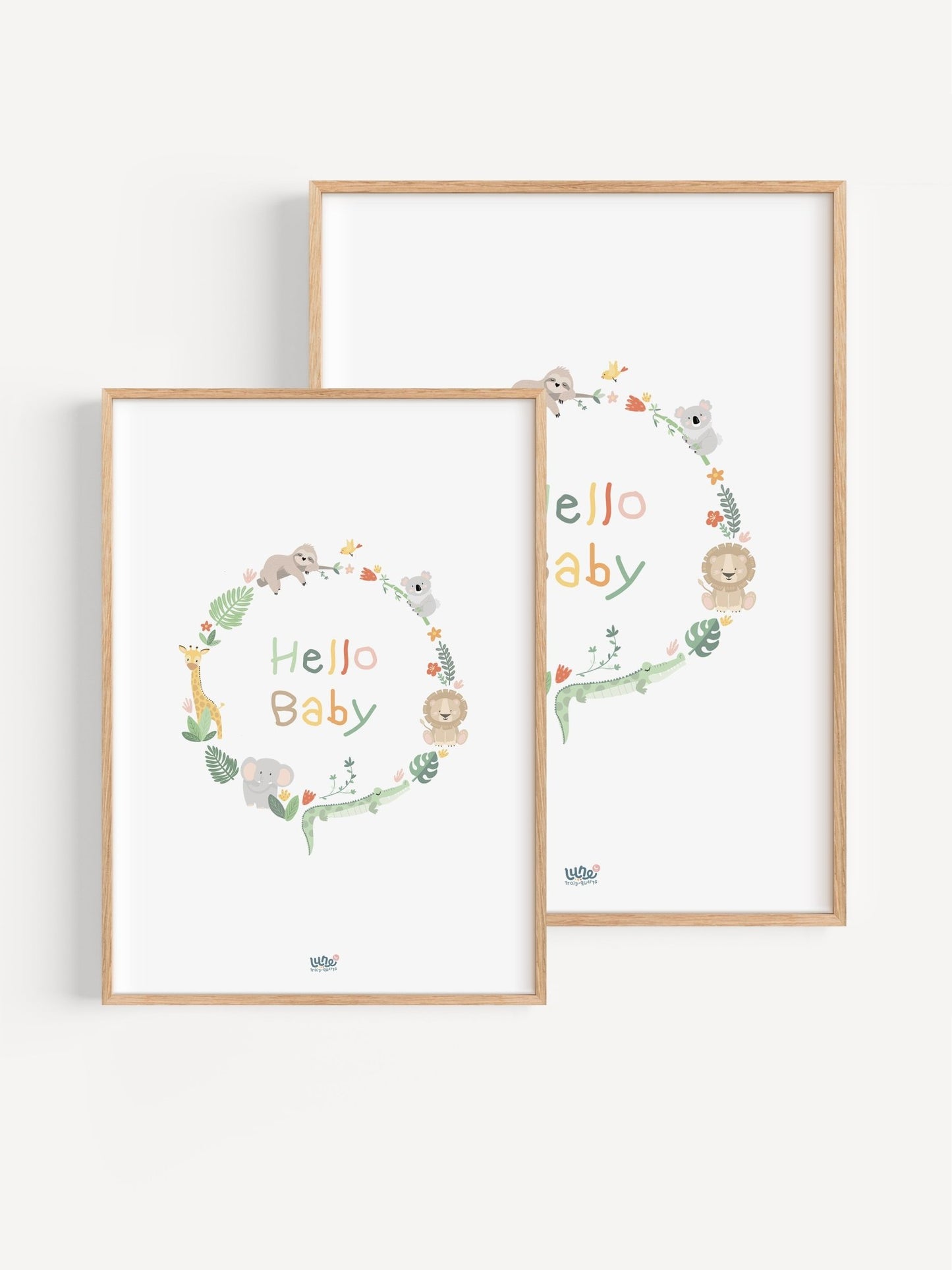 Affiche Illustrée "Couronne Jungle" - Lune Trois - Quarts