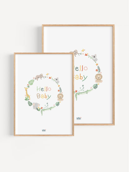 Affiche Illustrée "Couronne Jungle" - Lune Trois - Quarts