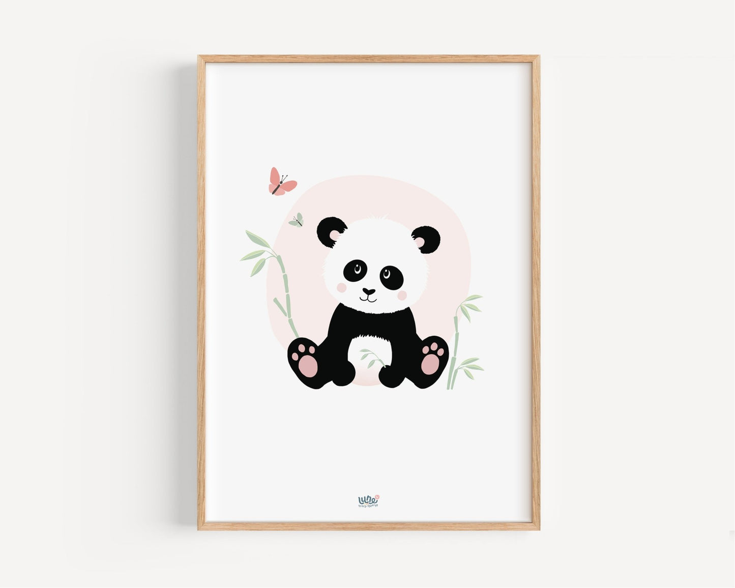 Affiche Illustrée "Petit Panda" - Lune Trois - Quarts