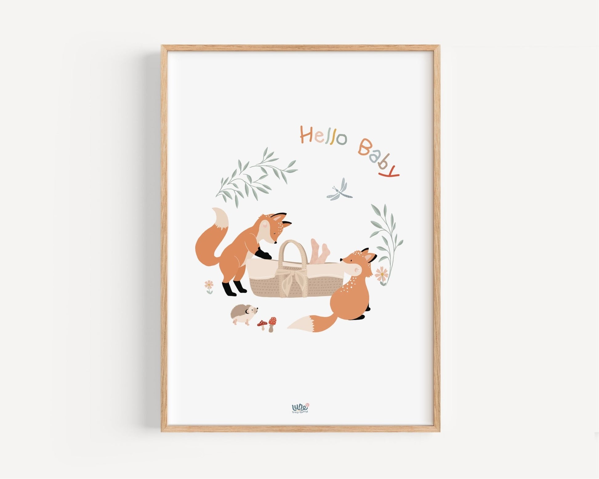 Affiche Illustrée "Jolis bois" - Lune Trois - Quarts