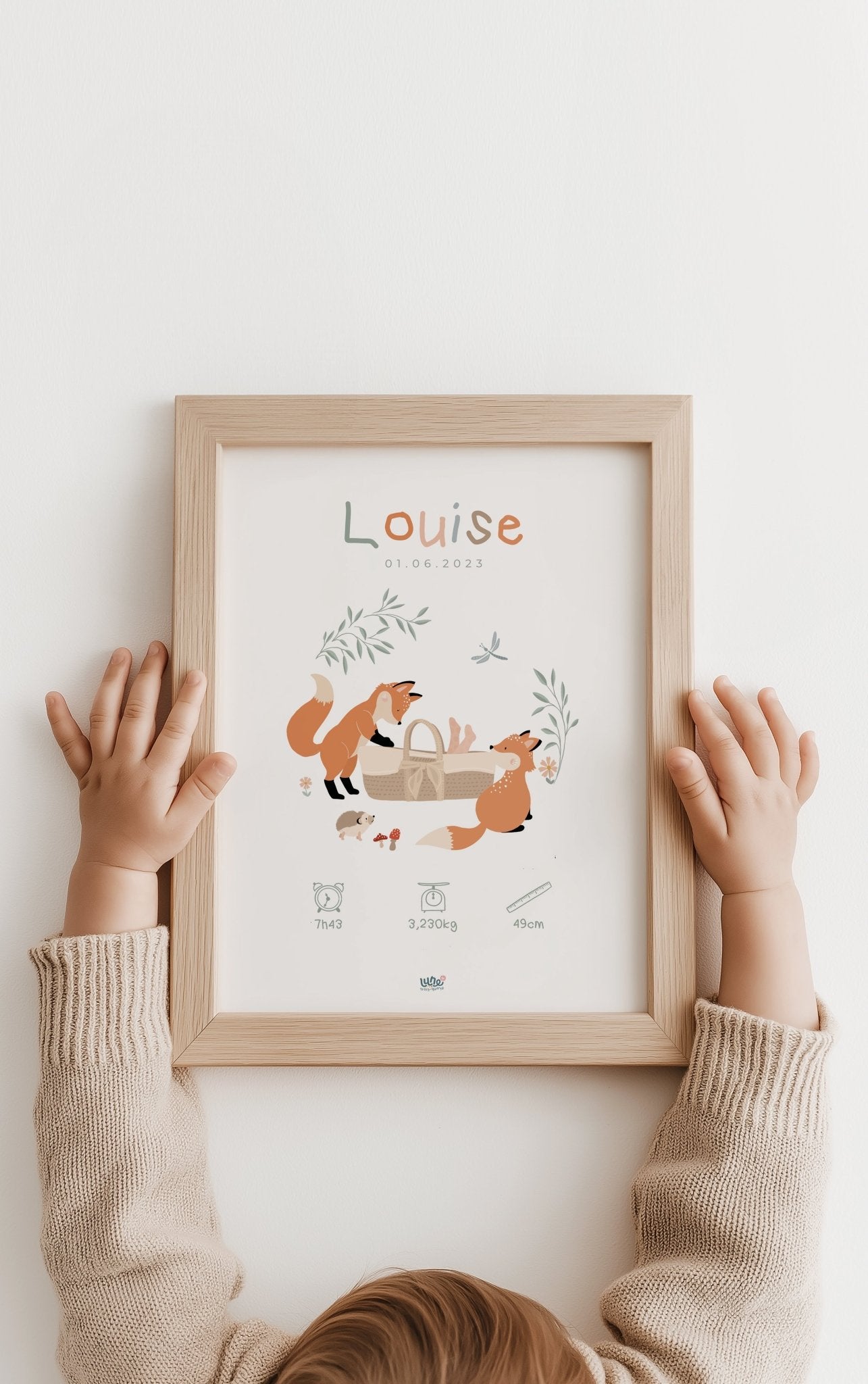Affiche Illustrée "Jolis bois" - Lune Trois - Quarts