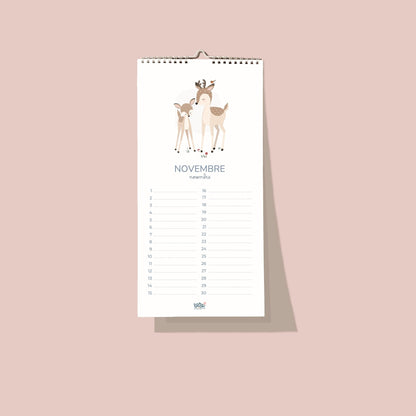 Calendrier d'anniversaires - Lune Trois - Quarts