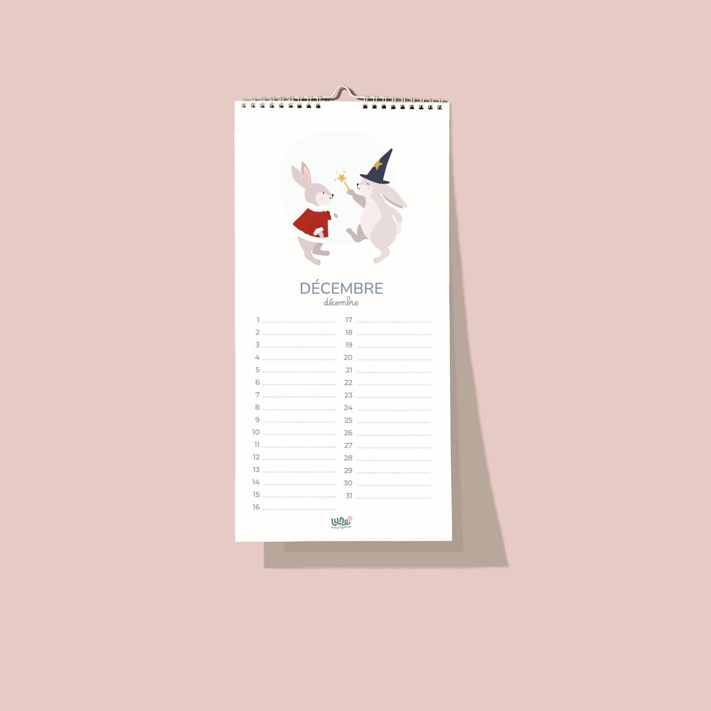 Calendrier d'anniversaires - Lune Trois - Quarts