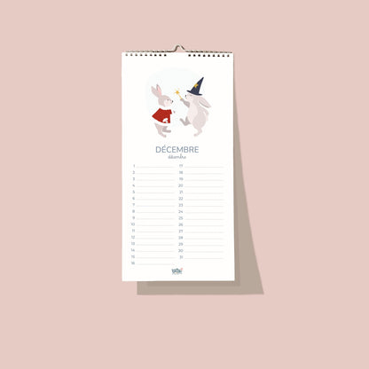 Calendrier d'anniversaires - Lune Trois - Quarts