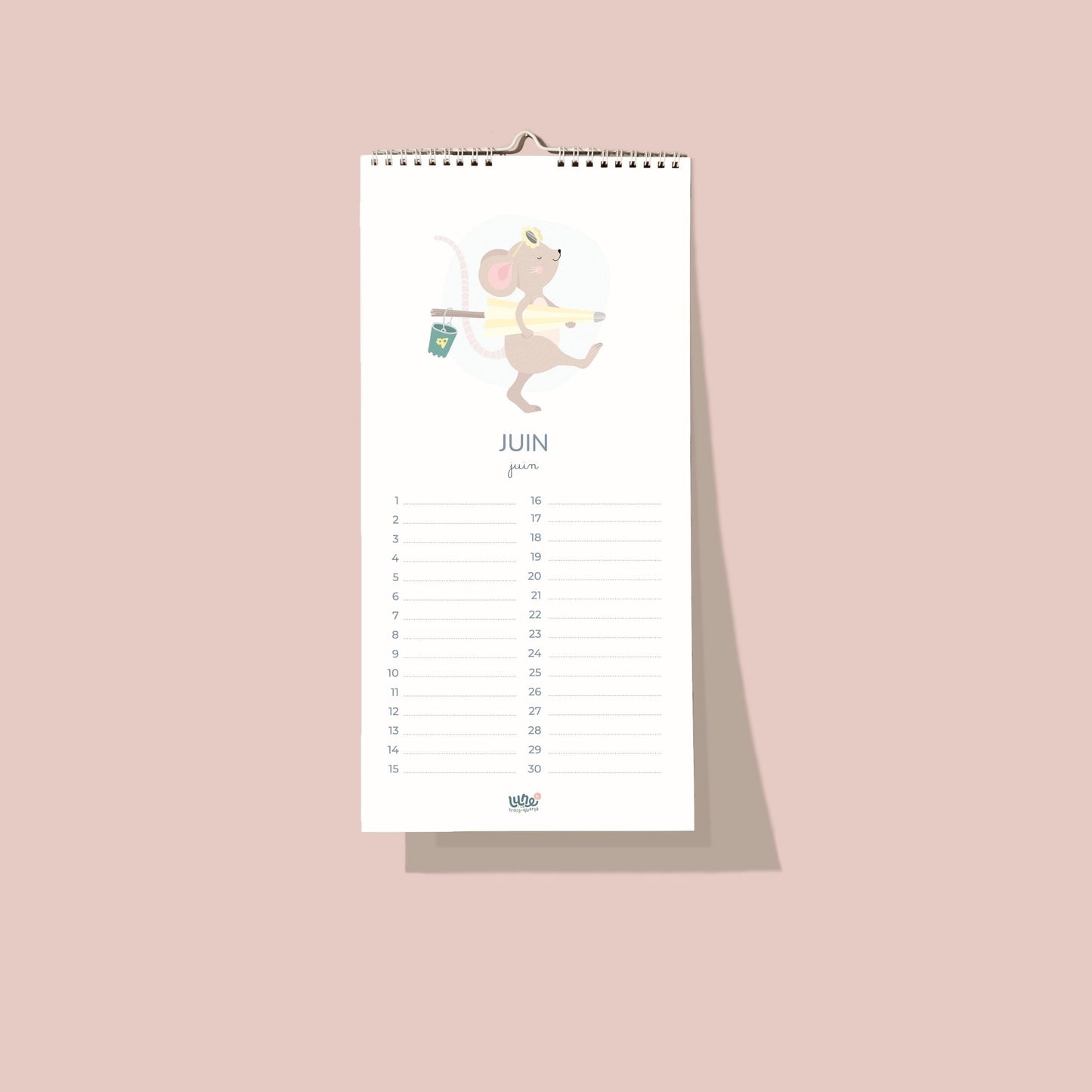 Calendrier d'anniversaires - Lune Trois - Quarts
