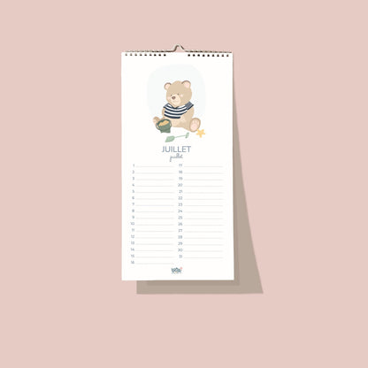 Calendrier d'anniversaires - Lune Trois - Quarts