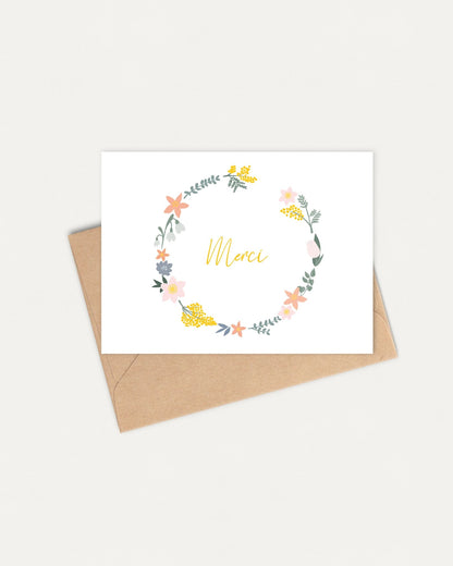 Carte Postale - Merci - Lune Trois - Quarts