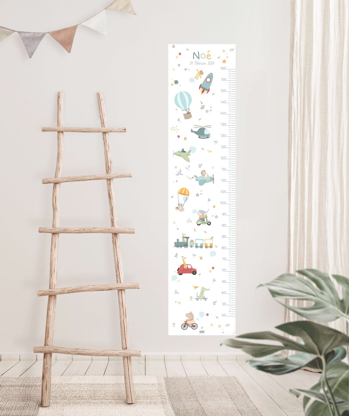 Toise illustrée Véhicules - Lune Trois - Quarts