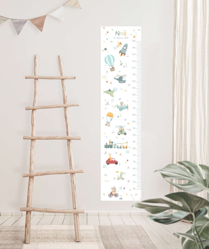 Toise illustrée Véhicules - Lune Trois - Quarts