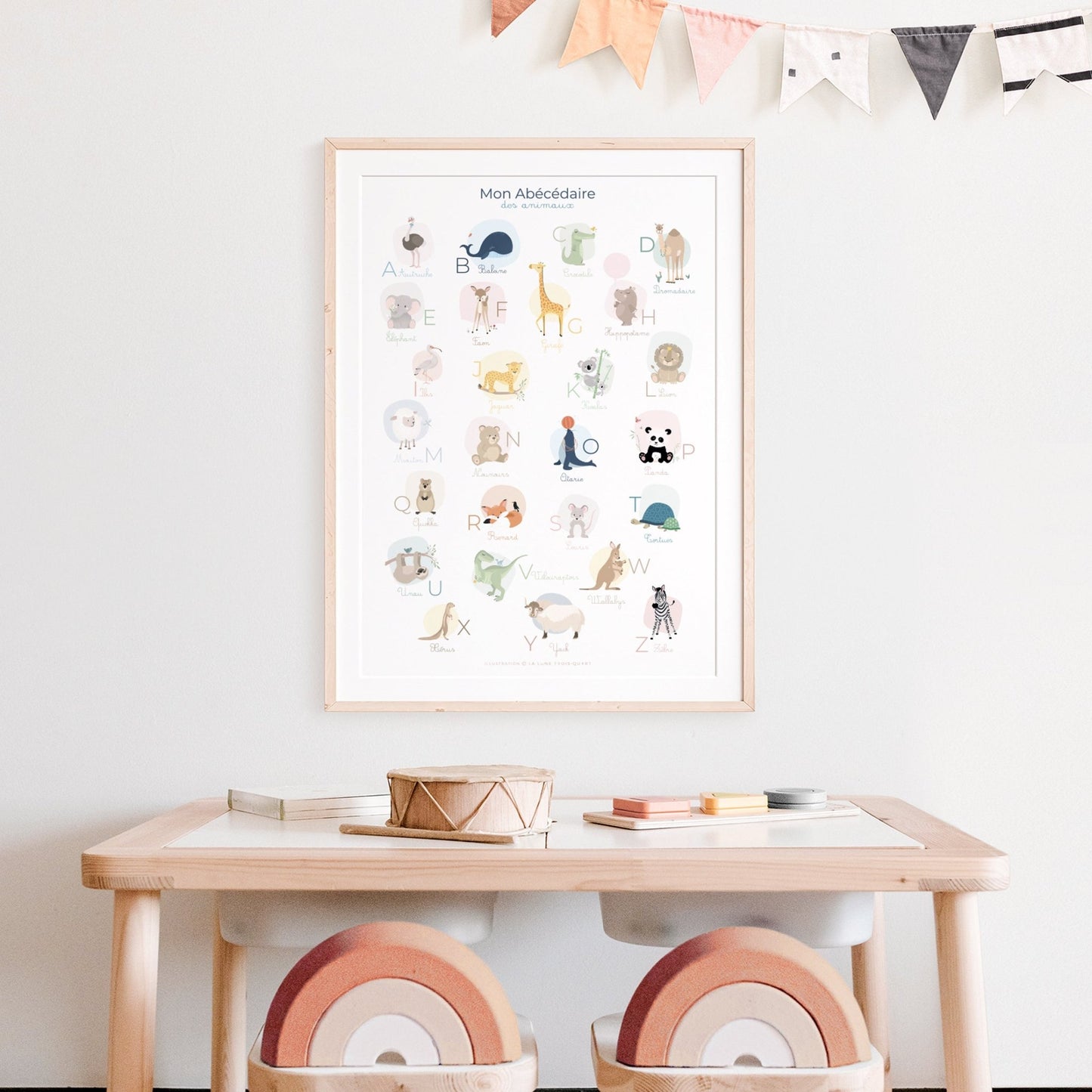 Abécédaire des animaux - Lune Trois - Quarts