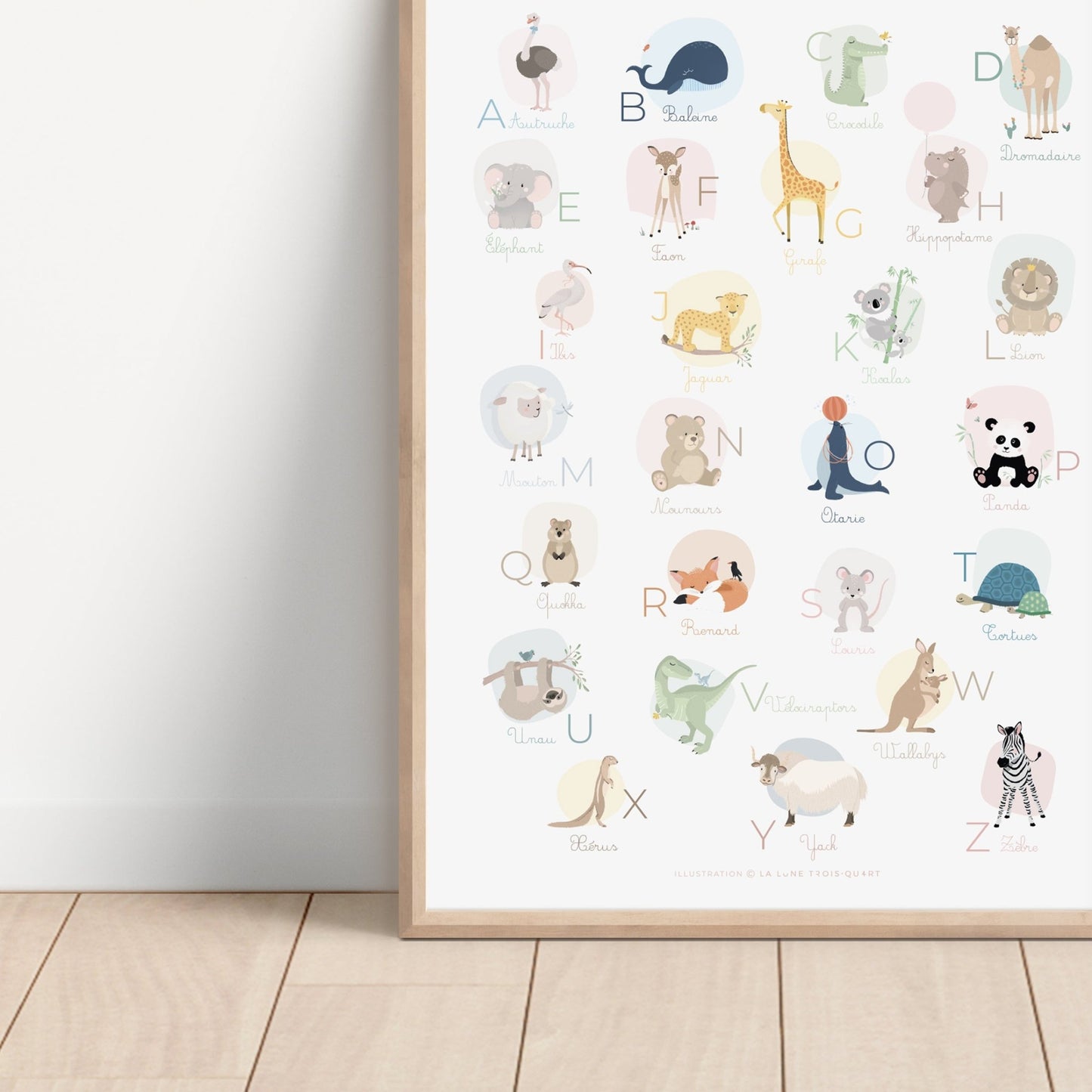 Abécédaire des animaux - Lune Trois - Quarts